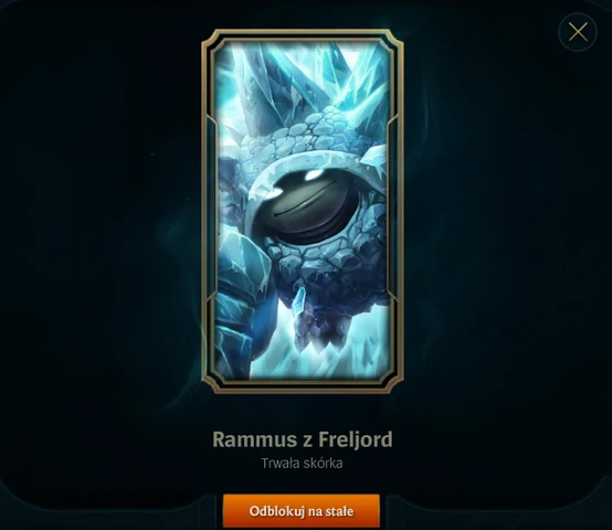 Odblokowany trwały odłamek skórki Bohatera