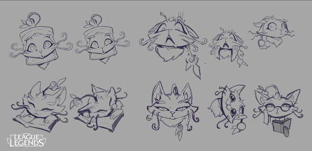 Yuumi Emotes Concept 1 (by Riot Artist Oussama Agazzoum)