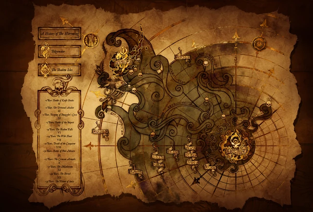 Карта Билджвотера и Сумрачных островов