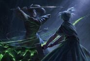 Riven and Yasuo "Confessions of a Broken Blade" Illustration 3 (by Riot Artist Rembert Montald)