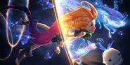 Zoe "Legends of Runeterra" Illustration 2 (by Riot Contracted Artists Sixmorevodka Studio)