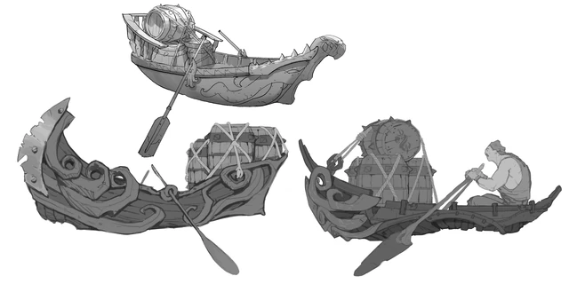 Concepto de Aguasturbias en "Legends of Runeterra" 7 (de los artistas bajo contrato de Riot de Sixmorevodka Studio)