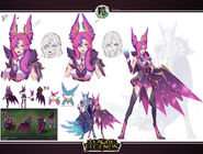 Star Guardian Xayah "Light and Shadow" Concept 2 (by Riot Artist VK_wenqi)