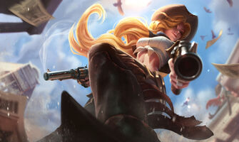 Cowgirl-Miss Fortune Update Splash Konzept 1 (vom Riot-Künstler Jessica 'OwleyCat' Oyhenart)