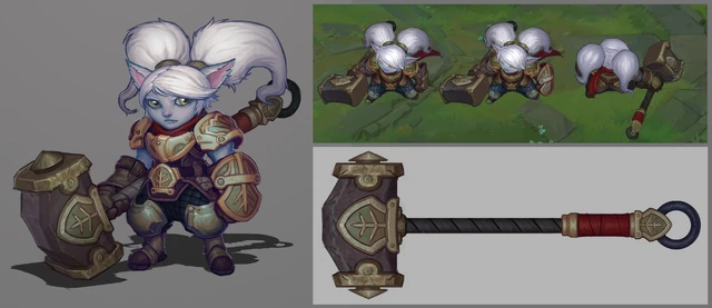 Concepto de la actualización de Poppy 6 (por el artista de Riot, Michael 'IronStylus' Maurino)