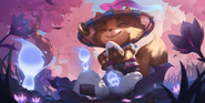 Spirit Blossom Teemo "Legends of Runeterra" Illustration 1 (by Riot Contracted Artists Kudos Productions)