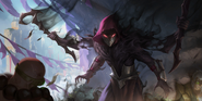 Shadowblade Fanatic "Legends of Runeterra" Illustration (by Riot Contracted Artists Kudos Productions)