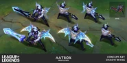 Aatrox PrestigeDRX Concept 02.jpg (444 kB) Conceito de Aatrox DRX de Prestígio 2 (por Chaoyi Wang, Artista Contratado da Riot).