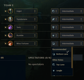 Custom Game Bot Role Selection Dropdown