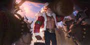 Santa Braum (with Level up Animation, and special summoning 3 Mighty Poro effect)