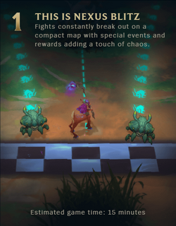 Nexus Blitz League Of Legends Wiki Fandom Each team gets a walking nexus, which is yep, this means you can buy a deathfire grasp, so you can definitely craft the most explosive builds possible. nexus blitz league of legends wiki