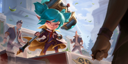 Battle Academia Poppy "Legends of Runeterra" Illustration 1 (by Riot Contracted Artists Polar Engine)