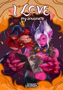 Little Devil Teemo and Demon Vi Valentines Day 2017 Card Promo (by Riot Contracted Artist Katherine 'Suqling' Su)