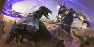 Renekton "Legends of Runeterra" Illustration 4 (by Riot Contracted Artists Sixmorevodka Studio)