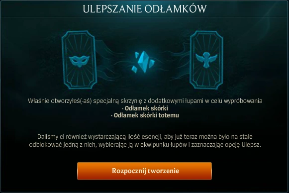 Informacja wyświetlana po otwarciu pierwszej Skrzyni Hextech