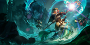 Nami Tidecaller "Legends of Runeterra" Illustration 2 (by Riot Contracted Artists Envar Studio)