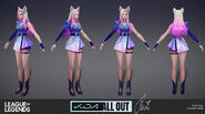 K/DA ALL OUT Ahri Update Model 3 (by Riot Artist Kylie Jayne Gage)