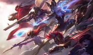SKT T1 Ekko, Jhin, Nami, Olaf, Syndra, and Zac