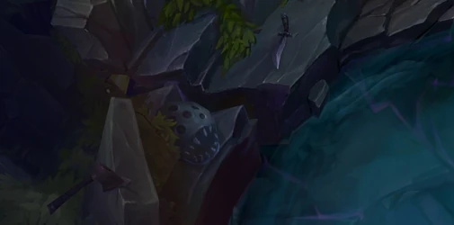 Baron Nashor old skull.jpg (41 KB) Old Baron Nashor's skull carving on the baron pit wall.