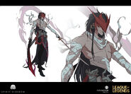 Yone "Kin of the Stained Blade" Concept 34 (by Riot Contracted Artists Yishu Ci, Zhang 'Tony' Bo, Zhu Haoyuan)