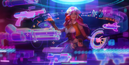 Arcade Miss Fortune "Legends of Runeterra" Illustration 1 (by Riot Contracted Artists Sixmorevodka Studio)