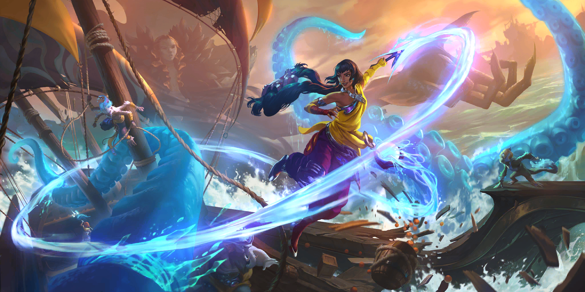 Nilah cards from the upcoming Legends of Runeterra expansion 🌊 :  r/loreofleague