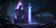 Shen "Legends of Runeterra" Illustration 1 (by Riot Contracted Artists Sixmorevodka Studio)