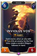 A unit card with keyword 