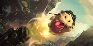 Daring Poro "Legends of Runeterra" Illustration (by Riot Contracted Artists Sixmorevodka Studio)