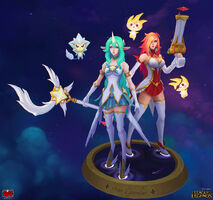 Sternenwächterin Soraka und Miss Fortune Model 1 (vom Riot-Künstler Yekaterina Bourykina)