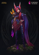 Xayah Model 6 (by Riot Artist Daniel 'Skekses' Orive)