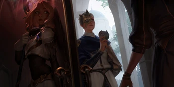 <span class="inline-image character-background-icon label-after" style="display:inline;white-space:pre;" data-param=""><span class="border" style="display:inline-block;position:relative;" data-width="20"><a href="/wiki/Lux" title="Lux"><img alt="Lux" src="https://static.wikia.nocookie.net/leagueoflegends/images/b/bf/Lux_OriginalSquare.png/revision/latest/scale-to-width-down/20?cb=20150402220552" decoding="async" loading="lazy" width="20" height="20" class="thumbborder" data-image-name="Lux OriginalSquare.png" data-image-key="Lux_OriginalSquare.png" data-relevant="0" /></a></span> <span style="white-space:normal;"><!--LINK'" 0:0--></span></span> hiding from a <!--LINK'" 0:1-->