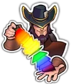 Rainbow Flush LoR Emote