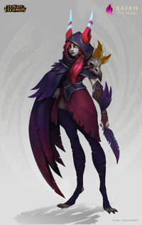 Xayah Konzept 5 (vom Riot-Künstler Daniel 'Skekses' Orive)