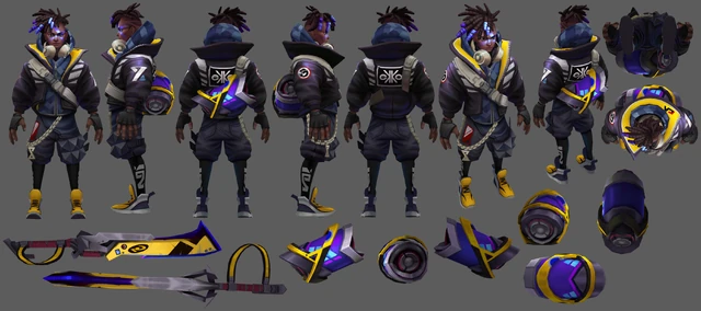 True Damage Ekko Model (by Riot Artist Ryan Ribot)