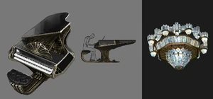 A Piano and A Chandelier