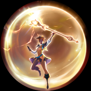 Battle Academia Lux's Prismatic Barrier "Legends of Runeterra" Illustration (by Riot Artist Yan Shu)