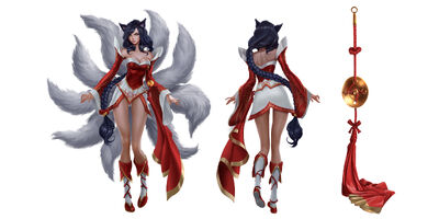 Ahri "Legends of Runeterra" Konzept (vom beauftragten Riot-Künstler Sixmorevodka Studio)