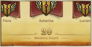 Champion Masteries and Mastery score shown in Profile (Old)