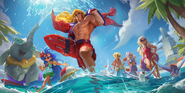 Pool Party Taric "Legends of Runeterra" Illustration