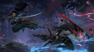Yone "Kin of the Stained Blade" Illustration 3 (by Riot Contracted Artist IDEOMOTOR Studio)