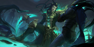 Unbound Thresh "Legends of Runeterra" Illustration 1 (by Riot Contracted Artists Kudos Productions)