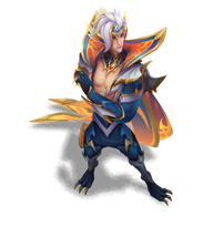Base & Prestige Dragonmancer Rakan in - game model 🐉 Which one