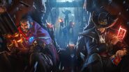 Twisted Fate "The Boys and Bombolini" Illustration 1 (by Riot Contracted Artists Wild Blue Studios)