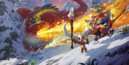 Lava Lizard "Legends of Runeterra" Illustration (by Riot Contracted Artists Polar Engine)