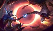 Cosmic Dawn Rakan and Cosmic Dusk Xayah