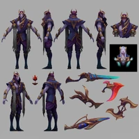 Flammende Finsternis Aphelios Model 1 (vom Riot-Künstler Liem Nguyen)