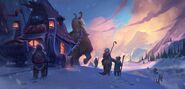 Nunu & Willump "Frozen Hearts" Illustration 2 (by Riot Artists David 'Sharpcut93' Ko and Jeremy Anninos)