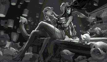 Feuerwerks-Vayne Splash Konzept 3 (vom Riot-Künstler Bo Chen)