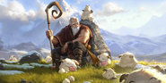 Poro Herder "Legends of Runeterra" Illustration (by Riot Contracted Artists Sixmorevodka Studio)